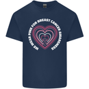 Breast Cancer Awareness I Wear Pink Mens Cotton T-Shirt Tee Top Navy Blue