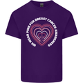 Breast Cancer Awareness I Wear Pink Mens Cotton T-Shirt Tee Top Purple