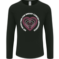 Breast Cancer Awareness I Wear Pink Mens Long Sleeve T-Shirt Black