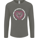 Breast Cancer Awareness I Wear Pink Mens Long Sleeve T-Shirt Charcoal