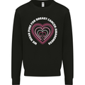Breast Cancer Awareness I Wear Pink Mens Sweatshirt Jumper Black