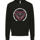Breast Cancer Awareness I Wear Pink Mens Sweatshirt Jumper Black