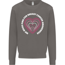 Breast Cancer Awareness I Wear Pink Mens Sweatshirt Jumper Charcoal