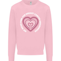 Breast Cancer Awareness I Wear Pink Mens Sweatshirt Jumper Light Pink