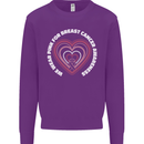 Breast Cancer Awareness I Wear Pink Mens Sweatshirt Jumper Purple