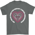 Breast Cancer Awareness I Wear Pink Mens T-Shirt 100% Cotton Charcoal