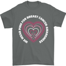 Breast Cancer Awareness I Wear Pink Mens T-Shirt 100% Cotton Charcoal