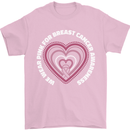 Breast Cancer Awareness I Wear Pink Mens T-Shirt 100% Cotton Light Pink