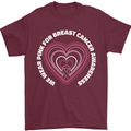 Breast Cancer Awareness I Wear Pink Mens T-Shirt 100% Cotton Maroon
