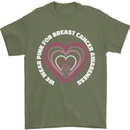 Breast Cancer Awareness I Wear Pink Mens T-Shirt 100% Cotton Military Green