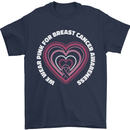 Breast Cancer Awareness I Wear Pink Mens T-Shirt 100% Cotton Navy Blue
