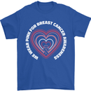 Breast Cancer Awareness I Wear Pink Mens T-Shirt 100% Cotton Royal Blue