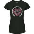Breast Cancer Awareness I Wear Pink Womens Petite Cut T-Shirt Black