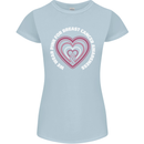 Breast Cancer Awareness I Wear Pink Womens Petite Cut T-Shirt Light Blue