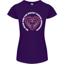 Breast Cancer Awareness I Wear Pink Womens Petite Cut T-Shirt Purple