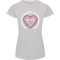 Breast Cancer Awareness I Wear Pink Womens Petite Cut T-Shirt Sports Grey