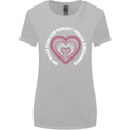Breast Cancer Awareness I Wear Pink Womens Wider Cut T-Shirt Sports Grey