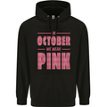 Breast Cancer Awareness In October Pink Childrens Kids Hoodie Black