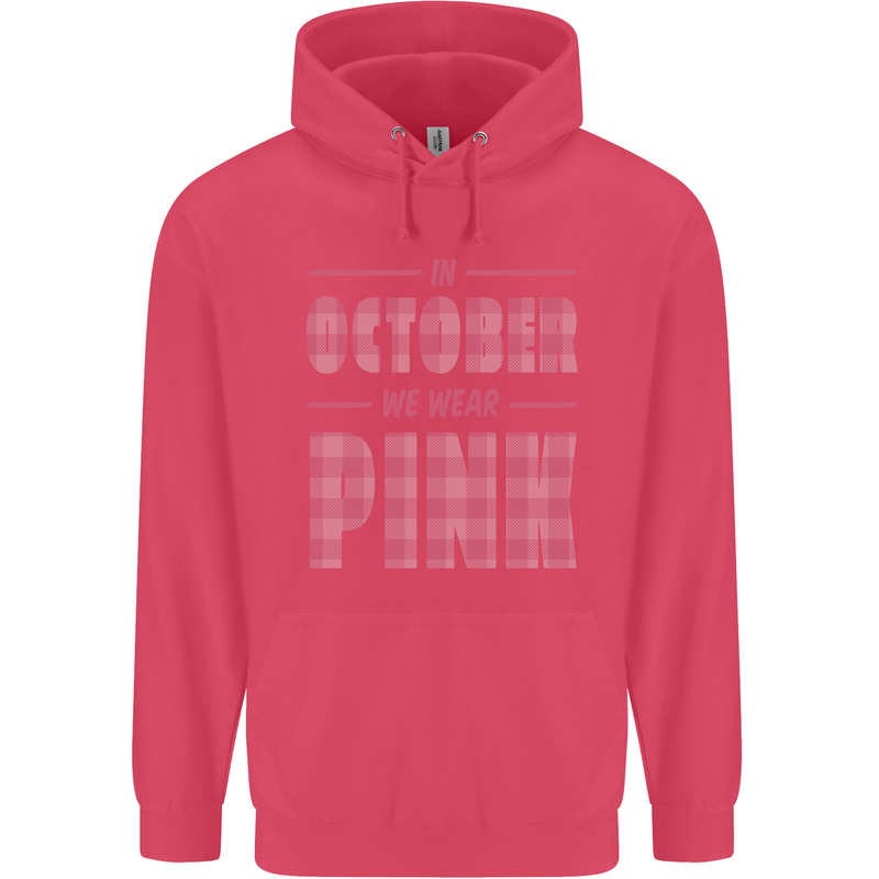 Breast Cancer Awareness In October Pink Childrens Kids Hoodie Heliconia