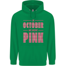 Breast Cancer Awareness In October Pink Childrens Kids Hoodie Irish Green