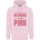 Breast Cancer Awareness In October Pink Childrens Kids Hoodie Light Pink