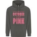 Breast Cancer Awareness In October Pink Childrens Kids Hoodie Storm Grey