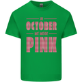 Breast Cancer Awareness In October Pink Mens Cotton T-Shirt Tee Top Irish Green