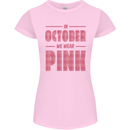 Breast Cancer Awareness In October Pink Womens Petite Cut T-Shirt Light Pink