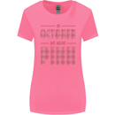Breast Cancer Awareness In October Pink Womens Wider Cut T-Shirt Azalea