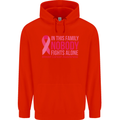 Breast Cancer Awareness Nobody Fights Alone Childrens Kids Hoodie Bright Red