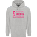Breast Cancer Awareness Nobody Fights Alone Childrens Kids Hoodie Sports Grey