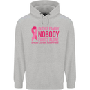Breast Cancer Awareness Nobody Fights Alone Childrens Kids Hoodie Sports Grey