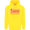 Breast Cancer Awareness Nobody Fights Alone Childrens Kids Hoodie Yellow