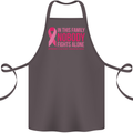 Breast Cancer Awareness Nobody Fights Alone Cotton Apron 100% Organic Dark Grey