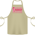 Breast Cancer Awareness Nobody Fights Alone Cotton Apron 100% Organic Khaki