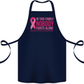 Breast Cancer Awareness Nobody Fights Alone Cotton Apron 100% Organic Navy Blue