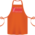 Breast Cancer Awareness Nobody Fights Alone Cotton Apron 100% Organic Orange