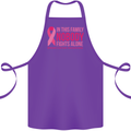 Breast Cancer Awareness Nobody Fights Alone Cotton Apron 100% Organic Purple