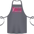 Breast Cancer Awareness Nobody Fights Alone Cotton Apron 100% Organic Steel