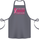 Breast Cancer Awareness Nobody Fights Alone Cotton Apron 100% Organic Steel
