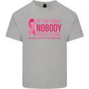 Breast Cancer Awareness Nobody Fights Alone Kids T-Shirt Childrens Sports Grey