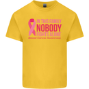 Breast Cancer Awareness Nobody Fights Alone Kids T-Shirt Childrens Yellow