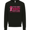 Breast Cancer Awareness Nobody Fights Alone Mens Sweatshirt Jumper Black