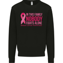 Breast Cancer Awareness Nobody Fights Alone Mens Sweatshirt Jumper Black