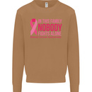 Breast Cancer Awareness Nobody Fights Alone Mens Sweatshirt Jumper Caramel Latte