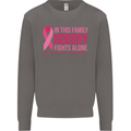 Breast Cancer Awareness Nobody Fights Alone Mens Sweatshirt Jumper Charcoal