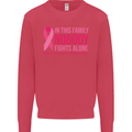 Breast Cancer Awareness Nobody Fights Alone Mens Sweatshirt Jumper Heliconia