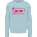 Breast Cancer Awareness Nobody Fights Alone Mens Sweatshirt Jumper Light Blue