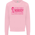Breast Cancer Awareness Nobody Fights Alone Mens Sweatshirt Jumper Light Pink