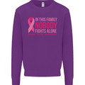 Breast Cancer Awareness Nobody Fights Alone Mens Sweatshirt Jumper Purple